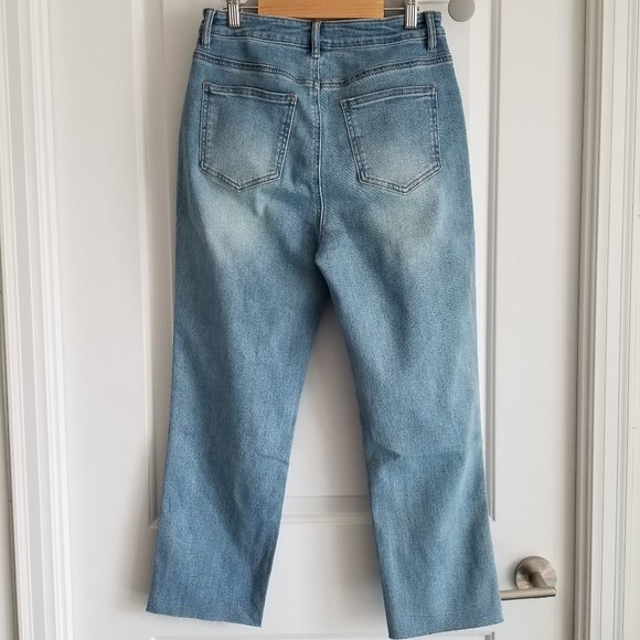 NWOT High Rise Light Blue Straight Leg Ankle Jeans – Size 28 - Picture 3 of 10